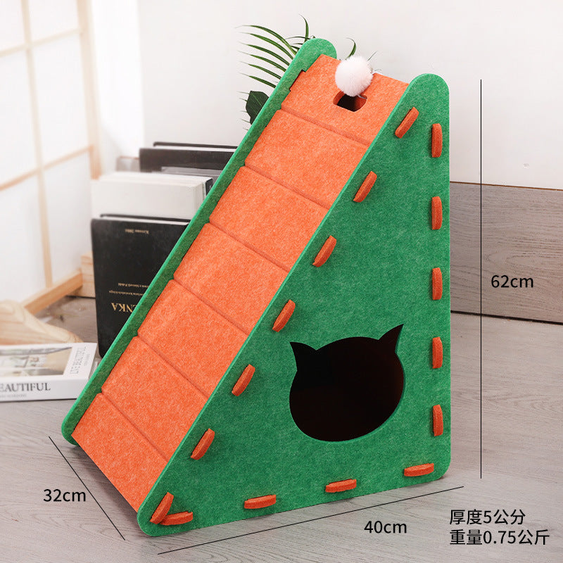 Triangular Vertical Cat Scratching Board Cat Claw Grinding Artifact Cat Claw Board Climbing Pad Wear-resistant Chip-free Wall Cat Toy