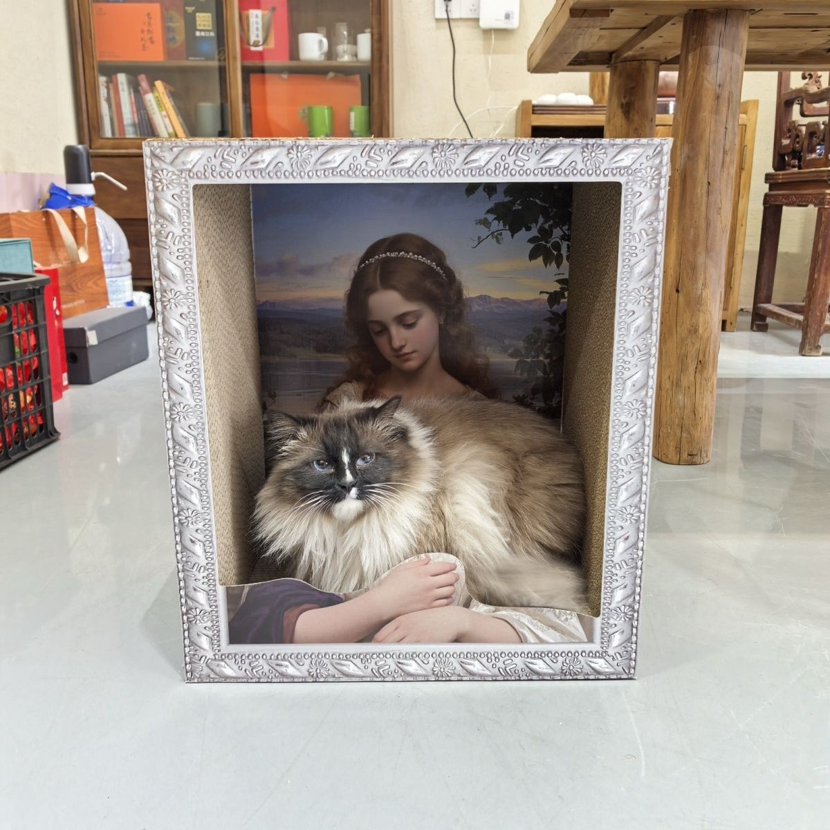 Mona Lisa Cat Nest Cat Scratch Board Wear-resistant Scratch-resistant Oil Painting World Famous Painting Cat House Factory Clearance