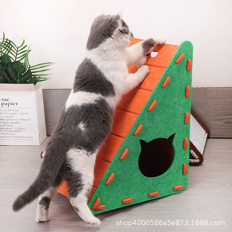 Triangular Vertical Cat Scratching Board Cat Claw Grinding Artifact Cat Claw Board Climbing Pad Wear-resistant Chip-free Wall Cat Toy