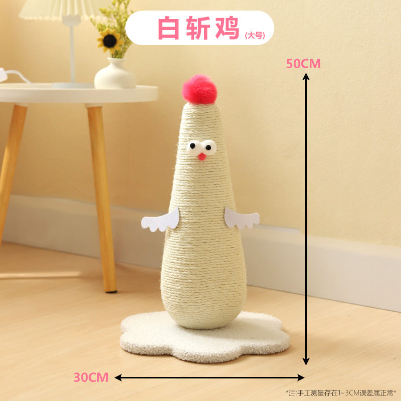 Factory direct supply cat scratch board vertical cat climbing frame sisal cat scratch column grinding claw rubbing itch integrated cat toy pet supplies
