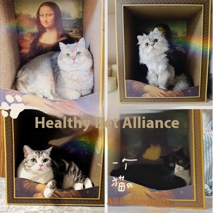 Mona Lisa Cat Nest Cat Scratch Board Wear-resistant Scratch-resistant Oil Painting World Famous Painting Cat House Factory Clearance