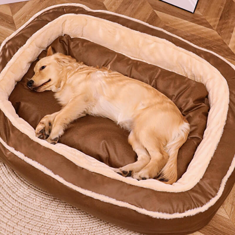 Large Warm Deep Sleeping Bed Dog Bed - Pawhearth