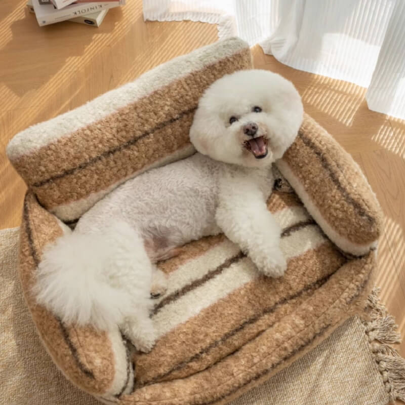 Lazy Holiday Plush Cozy Dog & Cat Sofa Bed - Pawhearth