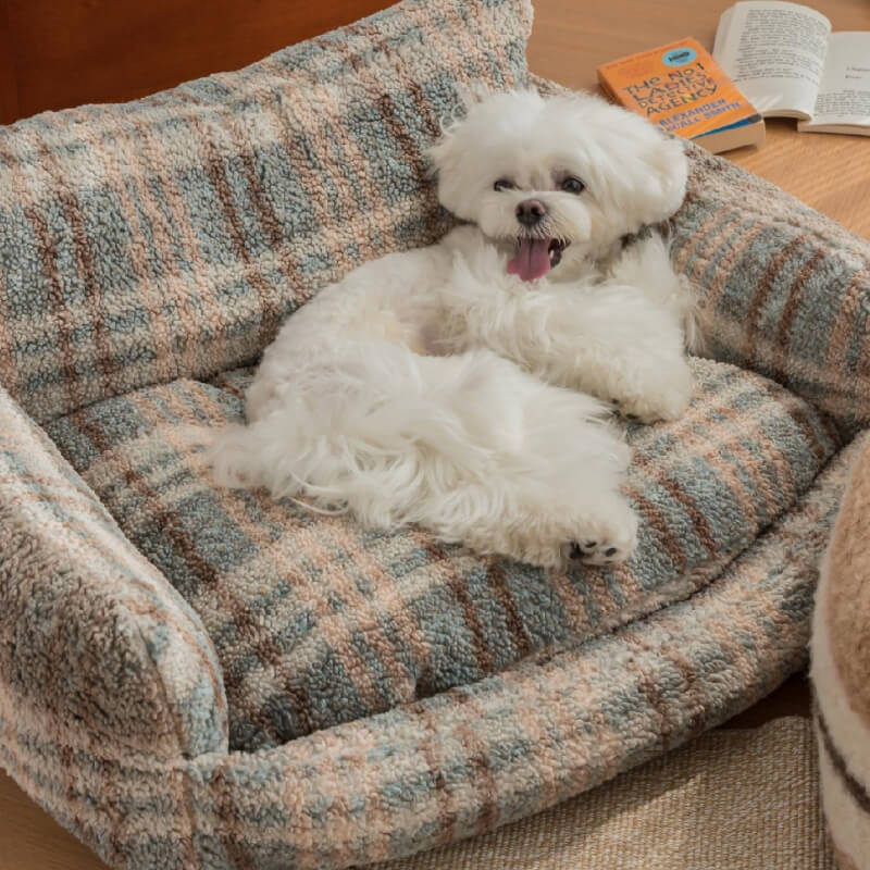 Lazy Holiday Plush Cozy Dog &amp; Cat Sofa Bed - Pawhearth