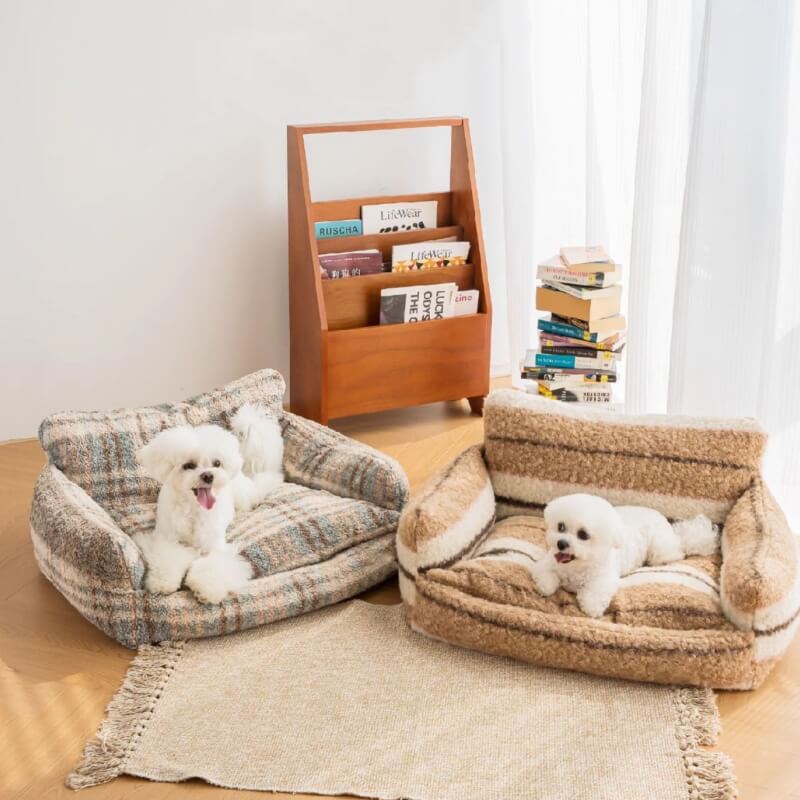 Lazy Holiday Plush Cozy Dog & Cat Sofa Bed - Pawhearth