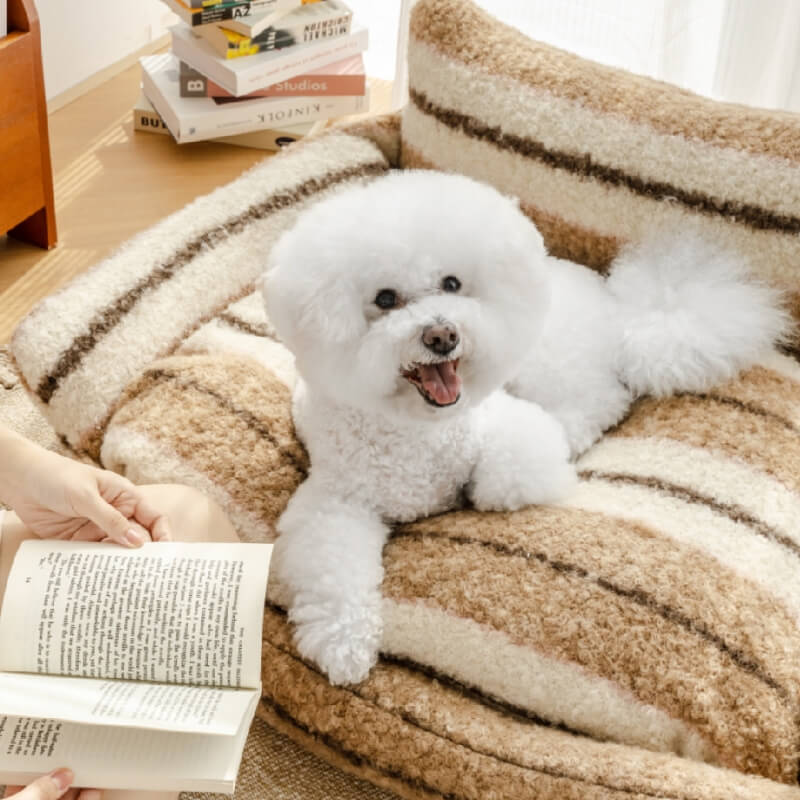 Lazy Holiday Plush Cozy Dog & Cat Sofa Bed - Pawhearth