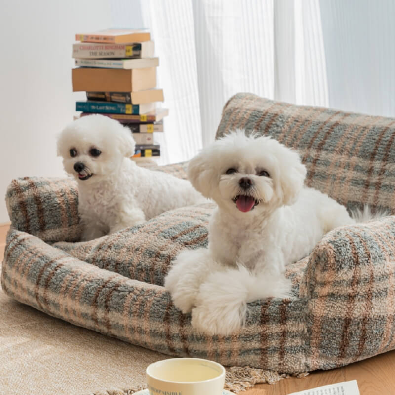 Lazy Holiday Plush Cozy Dog & Cat Sofa Bed - Pawhearth
