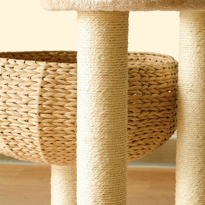 Sleeping in the Bowl Cat Tree